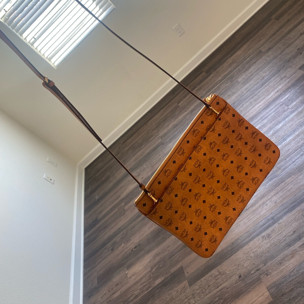 MCM Medium Logo Crossbody Pouch Bag